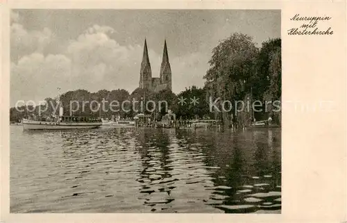 AK / Ansichtskarte 73805552 Neuruppin Panorama mit Klosterkirche Neuruppin