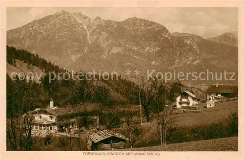 AK / Ansichtskarte  Graseck_Garmisch-Partenkirchen Forsthaus Graseck mit Kramersberg 