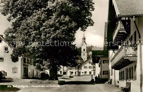 AK / Ansichtskarte  Bad_Kohlgrub Hauptstrasse mit Dorflinde Bad_Kohlgrub