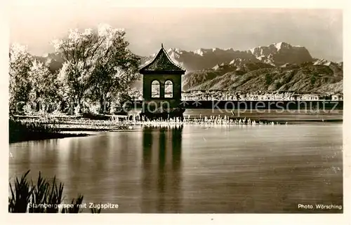 AK / Ansichtskarte  Starnbergersee mit Zugspitze Starnbergersee