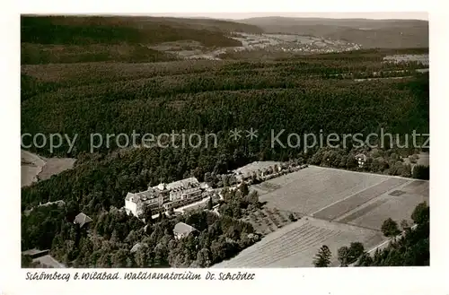 AK / Ansichtskarte  Schoemberg_Freudenstadt Waldsanatorium Dr Schroeder Fliegeraufnahme Schoemberg_Freudenstadt