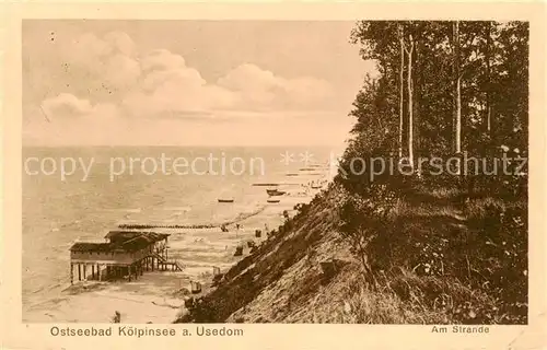 AK / Ansichtskarte  Koelpinsee_Loddin_Usedom Am Strande 