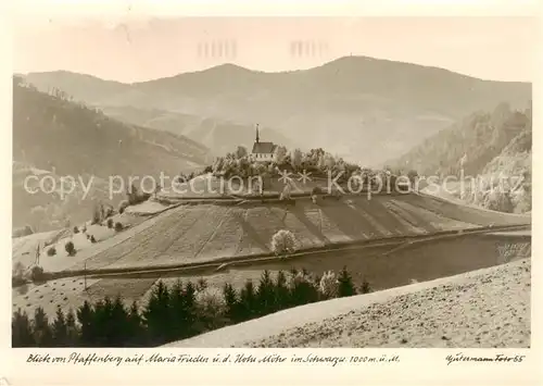 AK / Ansichtskarte  Pfaffenberg_Zell_im_Wiesental Blick auf Maria Frieden und Hohe Moehr im Schwarzwald 