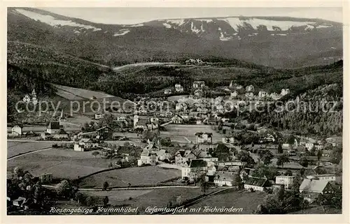 AK / Ansichtskarte  Krummhuebel_Karpacz_Riesengebirge_PL Gesamtansicht mit Teichraendern 