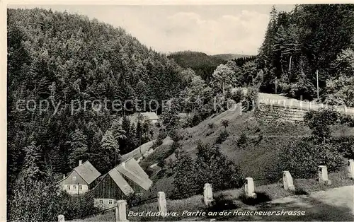 AK / Ansichtskarte 73805636 Bad_Kudowa_Kudowa-Zdroj_Niederschlesien_PL Partie an der Heuscheuerstrasse 