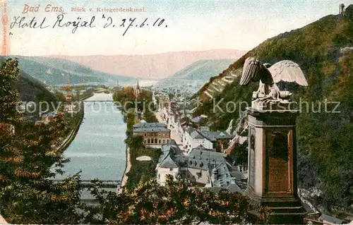 AK / Ansichtskarte  Bad_Ems Panorama Blick vom Kriegerdenkmal Bad_Ems