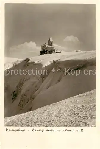 AK / Ansichtskarte  Schneegrubenbaude_Riesengebirge_PL Bergbaude im Winter 