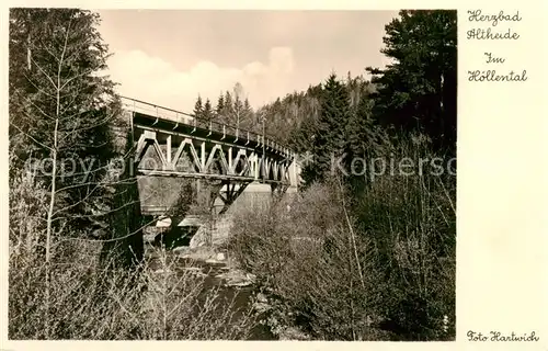 AK / Ansichtskarte 73805668 Bad_Altheide_Polanica-Zdrój Im Hoellental Eisenbahnbruecke 