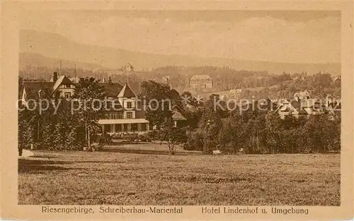 AK / Ansichtskarte  Schreiberhau_Szklarska_Poreba_Riesengebirge_PL Mariental Hotel Lindenhof Umgebung 