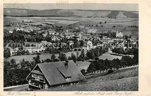 AK / Ansichtskarte  Bad_Reinerz_Duszniki-Zdrój_PL Blick auf die Stadt mit Berg Cafe 