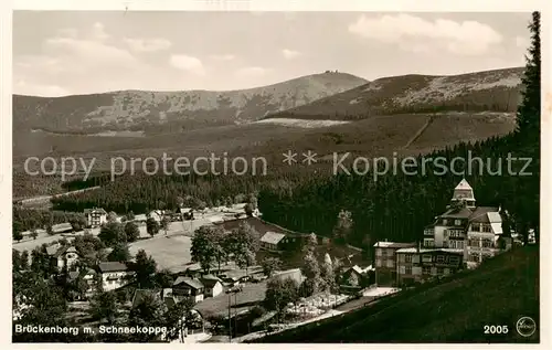 AK / Ansichtskarte  Brueckenberg_Krummhuebel_Riesengebirge_PL mit Schneekoppe 