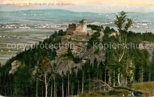 AK / Ansichtskarte 73805746 Kynast Burg Kynast vom Heerdberg mit Blick auf Hermsdorf 