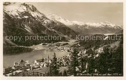 AK / Ansichtskarte St_Moritz_Dorf_GR Panorama St_Moritz_Dorf_GR