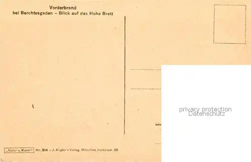 AK / Ansichtskarte  Vorderbrand_Berchtesgaden Blick auf das Hohe Brett 