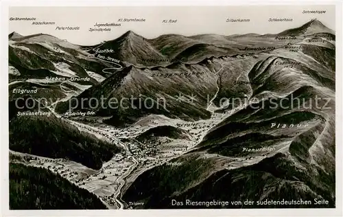 AK / Ansichtskarte 73805841 Riesengebirge_Boehmischer_Teil Panorama 
