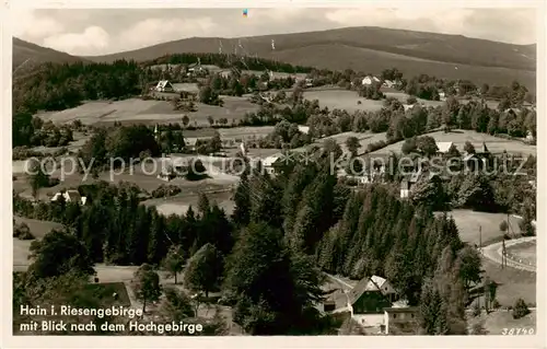 AK / Ansichtskarte  Hain__Podgorzyn_Riesengebirge Panorama Blick nach dem Hochgebirge 