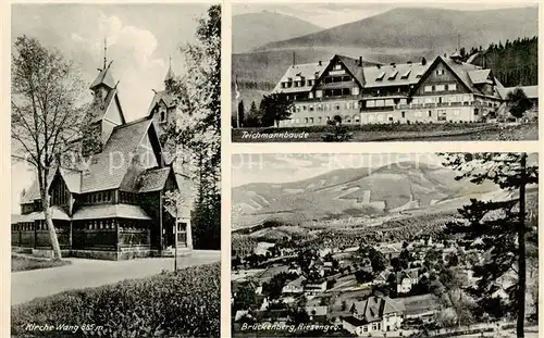 AK / Ansichtskarte  Brueckenberg_Krummhuebel_Riesengebirge_PL Kirche Wang Teichmannbaude 