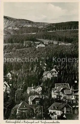 AK / Ansichtskarte 73805879 Krummhuebel_Karpacz_Riesengebirge_PL Panorama mit der Teichmannbaude 