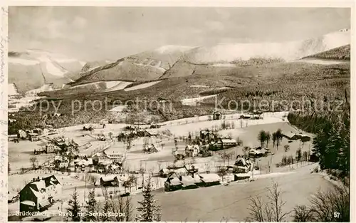 AK / Ansichtskarte  Brueckenberg_Krummhuebel_Riesengebirge_PL Winterpanorama Blick nach der Schneekoppe 