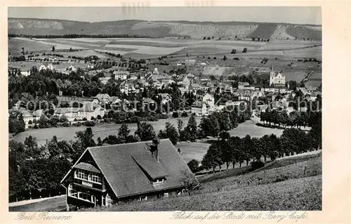 AK / Ansichtskarte  Bad_Reinerz_Duszniki-Zdrój_PL Panorama Blick auf die Stadt mit Berg-Café Kupfertiefdruck 