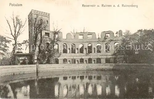 AK / Ansichtskarte  Potsdam Reservoir und Ruinen am Ruinenberg Potsdam