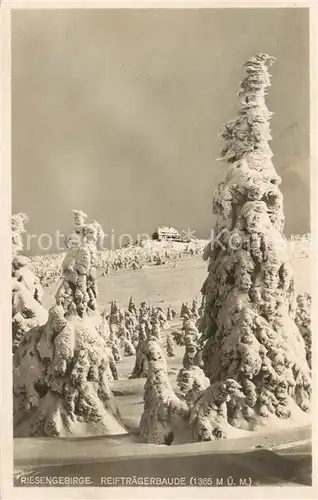 AK / Ansichtskarte  Schreiberhau_Szklarska_Poreba_Riesengebirge_PL Reiftraegerbaude Winterlandschaft 