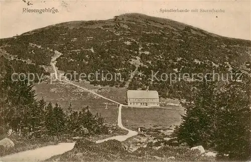 AK / Ansichtskarte  Spindlermuehle_Spindleruv_Mlyn_CZ Spindlerbaude mit Sturmhaube Riesengebirge 