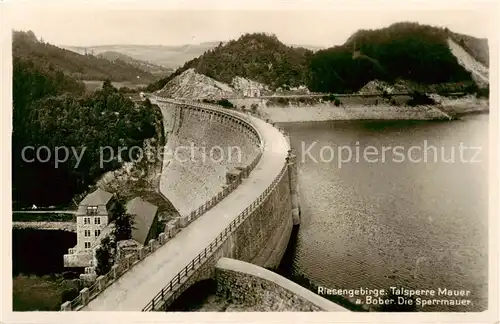 AK / Ansichtskarte  Mauer_Jelenia_Gora Bobertalsperre Sperrmauer Riesengebirge 