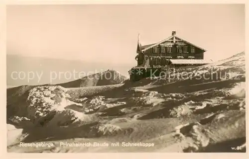 AK / Ansichtskarte 73805986 Krummhuebel_Karpacz_Riesengebirge_PL Prinz-Heinrich-Baude im Winter 