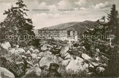 AK / Ansichtskarte 73805987 Spindlermuehle_Spindleruv_Mlyn_CZ Peterbaude im Riesengebirge Stempel 