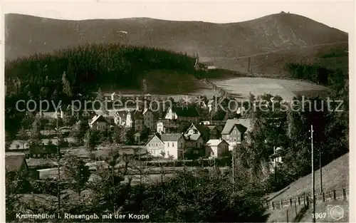 AK / Ansichtskarte  Krummhuebel_Karpacz_Riesengebirge_PL Panorama Blick nach der Schneekoppe 