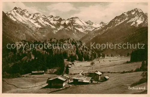 AK / Ansichtskarte  Schwand_Oberstdorf Panorama Allgaeuer Alpen Schwand_Oberstdorf