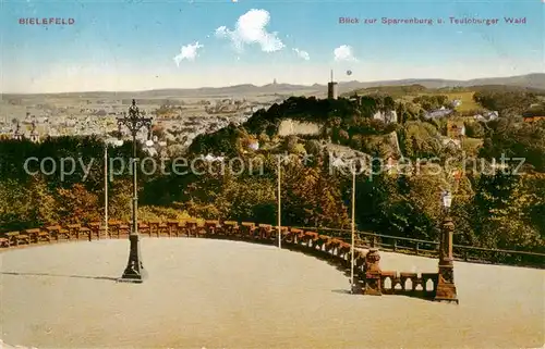 AK / Ansichtskarte  Bielefeld Panorama Blick zur Sparrenburg und Teutoburger Wald Bielefeld