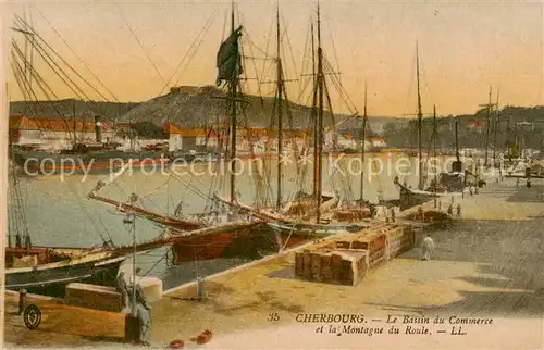 AK / Ansichtskarte Cherbourg_50 Bassin du Commerce et la Montagne du Roule 