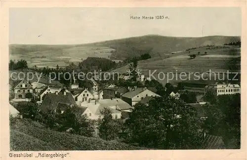 AK / Ansichtskarte  Giesshuebel_Adlergebirge_Tschechien Panorama Blick gegen Hohe Mense Giesshuebel_Adlergebirge