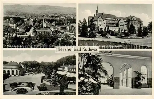 AK / Ansichtskarte  Bad_Kudowa_Kudowa-Zdroj_Niederschlesien_PL Panorama Kurhotel FuerstenhofKurplatz Wandelhalle 