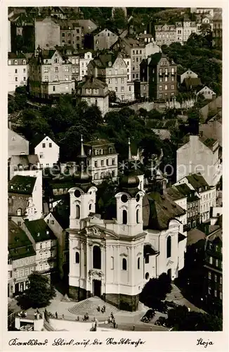 AK / Ansichtskarte  Karlsbad_Eger_Karlovy_Vary Blick auf die Stadtkirche 