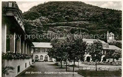 AK / Ansichtskarte  Bad_Bertrich Kurpark mit Kurhotelterrasse Bad_Bertrich