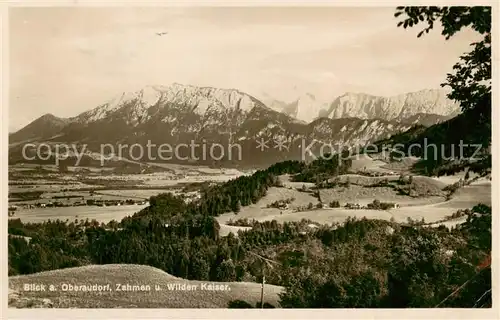 AK / Ansichtskarte  Oberaudorf_Inn Panorama mit Zahmenund Wilden Kaiser 