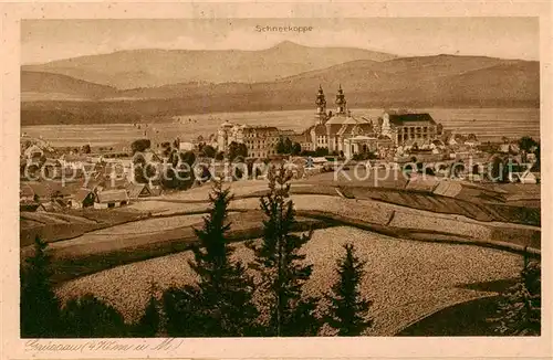 AK / Ansichtskarte  Gruessau_Krzeszow_PL Panorama mit Schneekoppe 