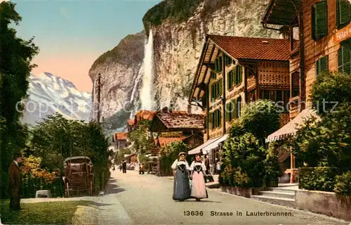 AK / Ansichtskarte Lauterbrunnen_BE Strassenpartie Lauterbrunnen BE