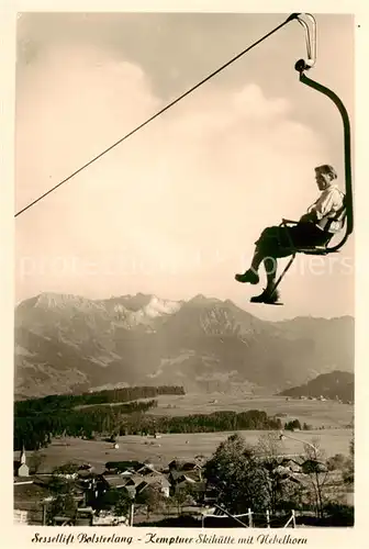 AK / Ansichtskarte  Bolsterlang Sessellift Kemptner Skihuette mit Nebelhorn  Bolsterlang