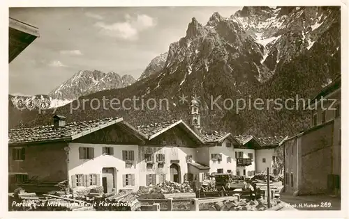 AK / Ansichtskarte  Mittenwald_Bayern mit Karwendel Mittenwald Bayern