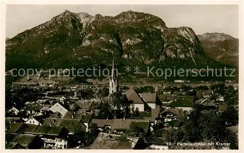 AK / Ansichtskarte  Partenkirchen mit Kramer und Kirche Partenkirchen