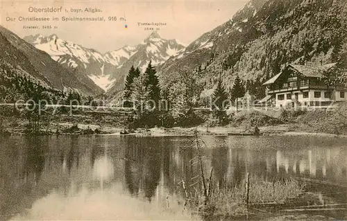 AK / Ansichtskarte  Oberstdorf Christlessee im Spielmannsautal Oberstdorf