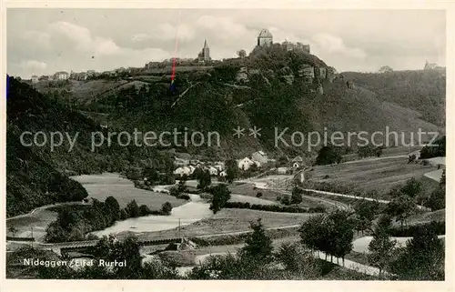 AK / Ansichtskarte  Nideggen_Eifel Rurtal Schloss Panorama Nideggen Eifel