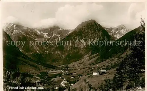 AK / Ansichtskarte 73806196 Brand__Vorarlberg_AT mit Schesaplana 