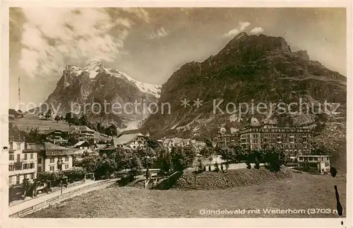 AK / Ansichtskarte Grindelwald mit Wetterhorn Grindelwald