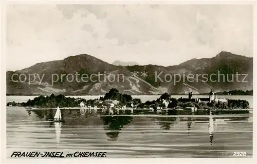 AK / Ansichtskarte  Fraueninsel_Chiemsee Panorama Fraueninsel Chiemsee