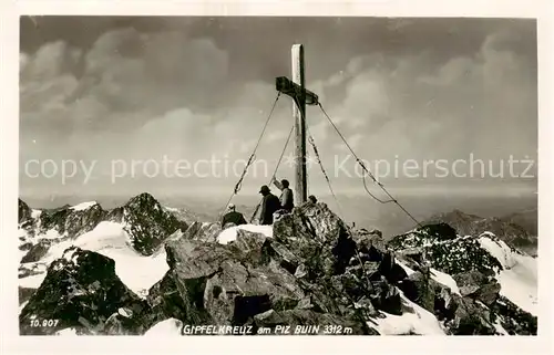 AK / Ansichtskarte Piz_Buin_3312m_Grond_GR Gipfelkreuz 